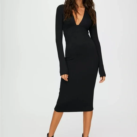 Wilfred Free | Abby Plunge Neck Knit Dress - Picture 9 of 11